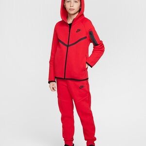 Nike Kids Red and Black Tracksuit